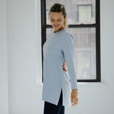 ANDAR 에어리핏 슬릿 롱슬리브 원피스