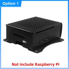 Raspberry Pi 5 알루미늄 합금 케이스 장착 구멍이 있는 블랙 쉘 RPI 용 액티브 쿨러와 호환 가능