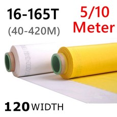 120CM 너비 80-420M 스크린 인쇄 메쉬 32T-165T 노란색 흰색 폴리 에스터 실크 스크린 인쇄 메쉬 패브릭 도구, 5 meter, 62T 160M
