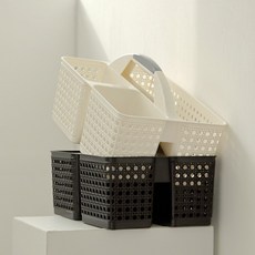 국산 손잡이형 칸막이 목욕바구니 랜덤색상 1개 수납 편리한 이동 욕실 바스켓