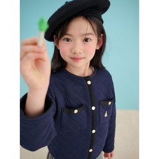 빈폴 키즈 BI5139G01R 여아 저지 퀼팅 점퍼 네이비 989165