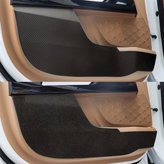 비브랜드 카앤 차량 실내 오염방지 보호 도어커버 용픔 액티언 호환, 카본, 1.도어커버(차량한대분)