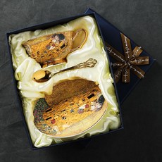 新婚禮物杯組，結婚禮物送新人，高級精緻輕奢風，閨蜜結婚禮品，可開發票女神節, 1個, 1杯1碟1勺禮盒裝（含手提袋）