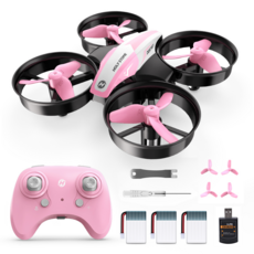 홀리스톤 HS210 입문용 교육용 실내용 미니 완구드론, 단품세트(핑크), 1개