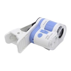 고급 100배 줌 렌즈 이중 광원 스마트폰 거치대 선물용, Blue