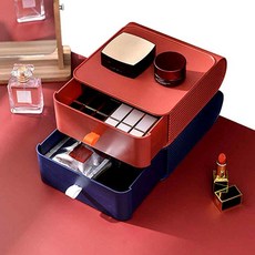 미니 슬라이드 정리함 책상위서랍 플라스틱 수납박스, 1개, 오렌지