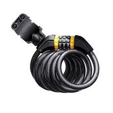 시그니처베이지 자전거 킥보드 번호키 자물쇠 와이어 락 도난방지 YPZ062, 1개, 블랙 1.2M