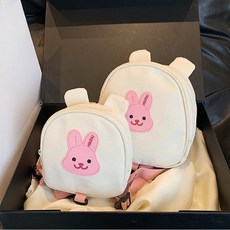 루봄 유아용 귀여운 캐릭터 백팩 안전 스트랩 미아방지가방, Small, 1개, Pink Rabbit