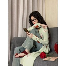 민트 가디건 심플 컬러 루즈핏 니트 경량 여성