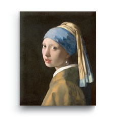 엘티에프티 캔버스 명화 그림액자 - 얀 베르메르 - 진주귀걸이를 한 소녀 (Girl with a Pearl Earring), 1. F_캔버스 3호(27cm x 22cm)