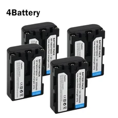 2200mAh 충전 배터리 NP-FM50 FM55H 소니용 LED 듀얼 충전동 DCR-PC101 시리즈 DSLR-A100 카메라, 02 4PCS Battery