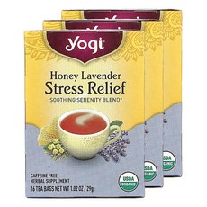 요기티 허니 라벤더 티백 무카페인 16개입 3팩, 2g, 3개