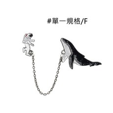 人魚朵朵 鯨魚太空人別針, 1個, 單一規格