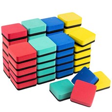 72팩 드라이 지우개 지우개 자석 화이트보드 지우개 벌크 아동용 작은 화이트 보드 지우개 드라이 지우개 보드 지우개 교실에 적합한 미니 드라이 지우개 (4가지 색상 세트, 72팩 드라이 지우개 지우개, 자석 화이트보드 지우개