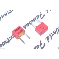 德國 WIMA FKP2 1000P (1000PF 1nF) 630V 2.5% 腳距:5mm 金屬膜電容器 x1個, 1個