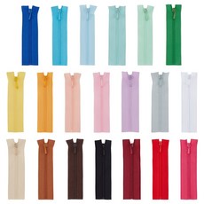 1박스 20pcs 20색 합금 지퍼 나일론 프레임 인형 만들기 소품 믹스 컬러 9x2.6x0.1cm