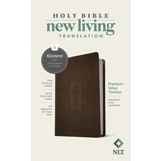 NLT Premium Value Thinline Bible Filament Enabled Edition (Leatherlike Dark Brown Cross) Imitation Leather, Tyndale House Publishers, English, 9781496458063