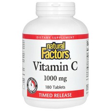 Natural Factors Vitamin C Time Release 네추럴팩터스 비타민C 1 000 mg 타임 릴렉스 180정, 2개