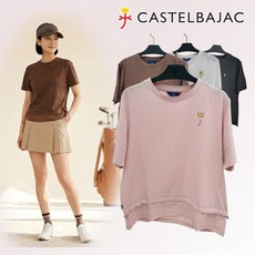 까스텔바작 가벼운 스트링 데일리 캐주얼 여성골프웨어 여름 반팔티셔츠 골프 티셔츠_CA