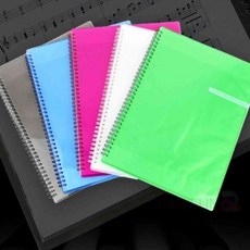 스프링 악보 보관파일 20매 음악 포켓파일 클리어 악보정리함 피아노 연주 화일 986000ea (개), 분홍