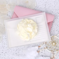 꽃장식 브로치 8cm 코르사주 아이보리 코사지