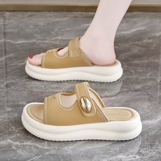 Modern Fashion 여성 발편한 벨크로 샌들 심플 슬리퍼 X110