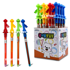 스틱 비눗방울 왕 버블스틱 비누방울 봉 100ml x 16p 세트 야외놀이 장난감 어린이집 유치원 답례품 단체 선물 판촉, 1세트, 혼합색상