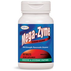 Enzymatic Therapy Mega-Zyme無麩質酵素補充錠, 100顆, 1罐