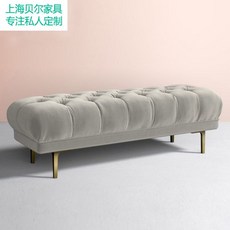 침대 스툴 쇼핑몰 침실 쿠션 패브릭 소파 대기실 현관 긴 벤치 엔틱 쇼파 의자, C. 100x40x40cm 라이트 그레이