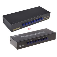 8-Way AV Switch RCA Switcher 8 in 1 out DVD용 컴포지트 비디오 신용/R 셀렉터 박스, 없음, 한개옵션0
