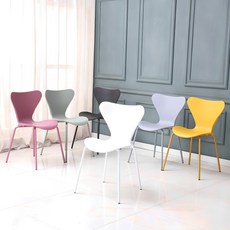 RM디자인 나비 예쁜 식당 북유럽 카페 인테리어 식탁 의자, 나비-블랙, 1개