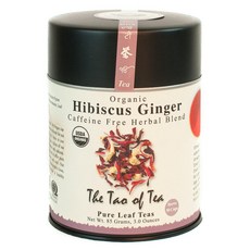 The Tao of Tea 히비스커스 진저 티 루스 리프 85g(3온스) 틴 케이스 50컵 용량, 85g, 1) 히비스커스 생강 - 3 Ounce Pack of