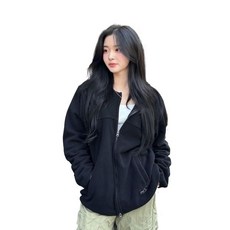 지프 JEEP 2way Peak-logo 라운드넥 플리스 BLACK JQ5TZU192BK 276062