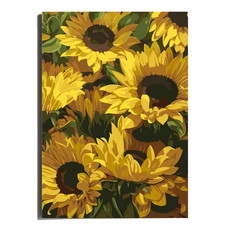 원그리드 DIY 명화그리기 세트 캔버스 유화그리기, 블루밍 썬플라워, 1개