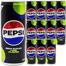 펩시 업소용 콜라 제로슈거 라임향, 245ml, 12개