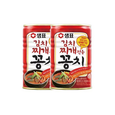 샘표 김치찌개전용 꽁치 x2 엄마손맛 자취 반찬 간편식 팬트리 탕비실 도시락반찬, 1세트