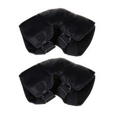 2Pc 조절 가능한 무릎 보호대 방풍 다리 보호대 매트 모터사이클 라이딩 웜 패드, 검은, 흑색의, 1세트