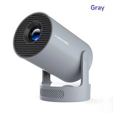 미니 컴팩트 스마트 휴대용 빔 프로젝터 HY300 플러스 4K 회전형, HY300 Pro New Grey+UK Plug, 기본 색상