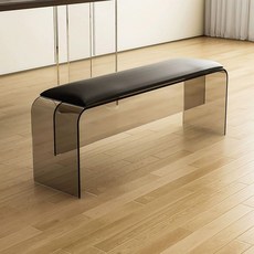 투명식탁의자 아크릴 일자의자 3인벤치의자 투명 맞춤 고급, 스모크그레이 120x30x45, 스모크 그레이 120x30x45