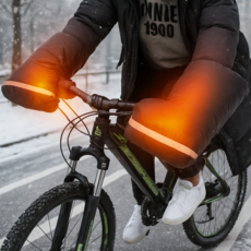 벤스투 기모안감 자전거 방한핸들커버, 1개, 블랙