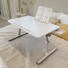 접이식 간이테이블 높이조절 폴딩 침대 좌식 책상 베드트레이 각도조절, 베드트레이(오크)