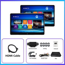 10.1인치 안드로이드 13 차량용 헤드레스트 모니터 5G 와이파이 UHD 1080P TV 디스플레이 다기능 태블릿 PC 차량 뒷좌석 비디오 플레이어 (색상-Dual 2-32G)