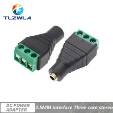 오디오잭 이어폰 오디오 잭 3.5mm 커넥터 스테레오 어댑터 RCA 모노 채널 플러그-나사 터미널 플러, Section 3  F, 1개, Section 3 F