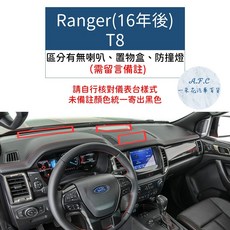【A.F.C 一朵花】福特 超纖皮革避光墊 FOCUS KUGA FIESTA MONDEO TIERRA RANGER, 1個, Ranger(16年後)T8 需留言配備