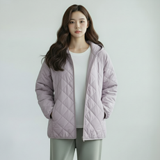 여성 초경량 등산 산책 따뜻한 패딩 점퍼