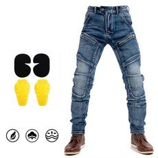 오토바이 청바지 바지 보호 장비 여행 모토크로스 스트레치, 6. NZ04 Blue