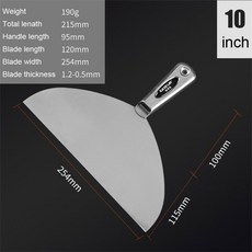 퍼티 나이프 페인트 도구 석고 삽 필링 주걱 벽지 스크레이퍼 깨끗한 건설, 07 10 inch, 1개