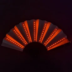 배터리 접이식 핸드 선풍기 LED 조명 빛나는 형광 야간 공연 DJ 바 클럽 파티 장식, 02 Red