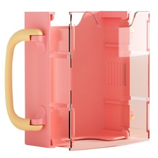 兒童托杯架 輔助杯架 防擠壓飲料架 摺疊鋁箔包牛奶杯, 升級款托杯架-紅色, 1個