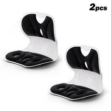 Hqzoomee 인체공학 자세보정의자 커블체어 와이더 JZY003, 블랙Black-2개